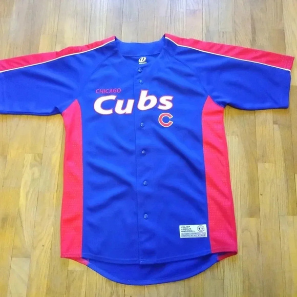 Vintage MLB Dynasty Chicago Cubs Jersey Blue Size Medium - Picture 7 of 7